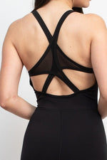 Mesh Back Detail Skinny Jumpsuit | WILD FLIER GIFTS AND APPAREL