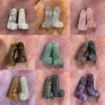 Crystal Phallic Figurine – Small Carved Gemstone Statue: Clear Quartz - Thick | WILD FLIER GIFTS AND APPAREL