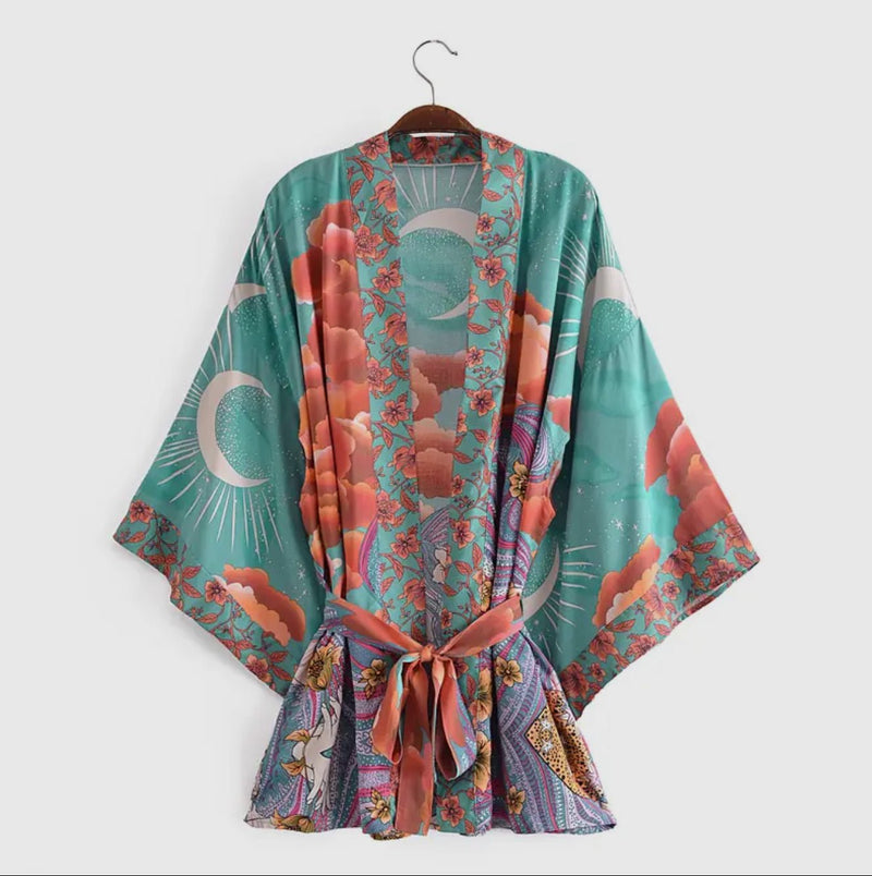 Bohemian Moon Kimono - Small Size | WILD FLIER GIFTS AND APPAREL