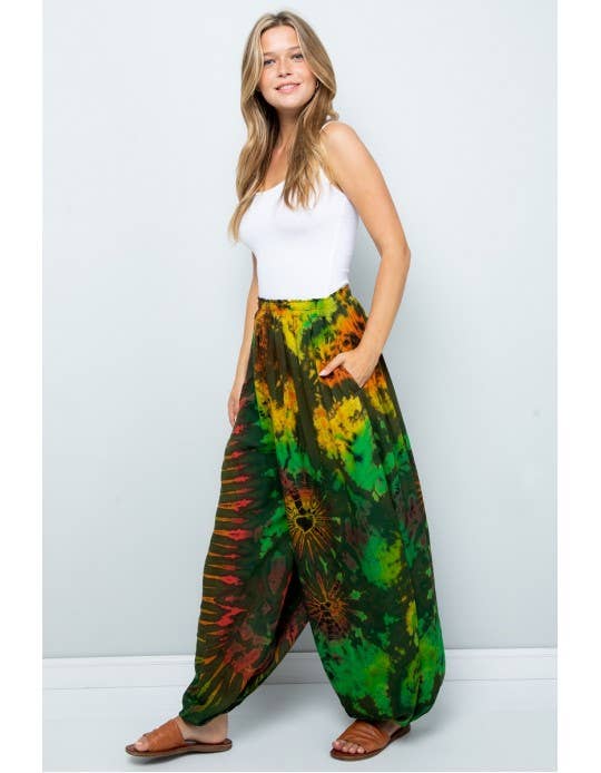 Jasmine Tie Dye Harem Pants (TH-706): Free Size | WILD FLIER GIFTS AND APPAREL