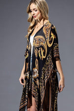 Brown Yellow Multicolored Kimono | WILD FLIER GIFTS AND APPAREL