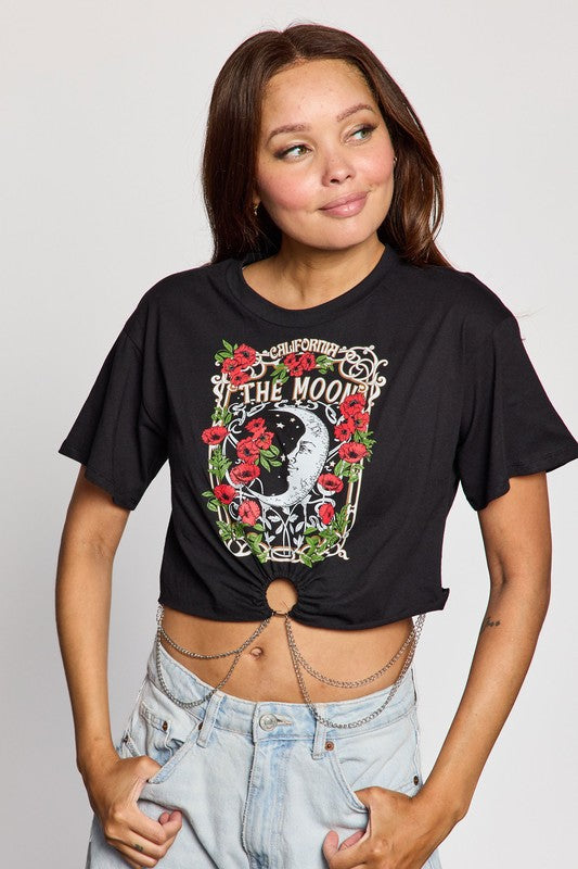 The Moon Chain Cropped Tee