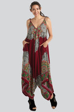 Mandala Print Rayon Harem Jumpsuit (TH-1341): Free Size | WILD FLIER GIFTS AND APPAREL