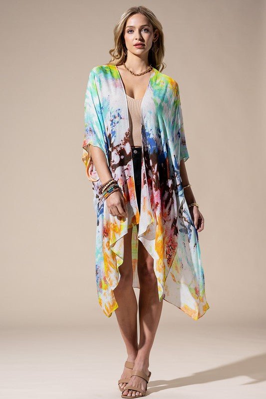 Painted Multicolored Kimono | WILD FLIER GIFTS AND APPAREL