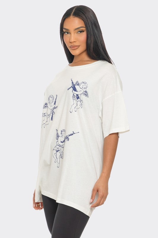 Angels & Guns Oversized Tee