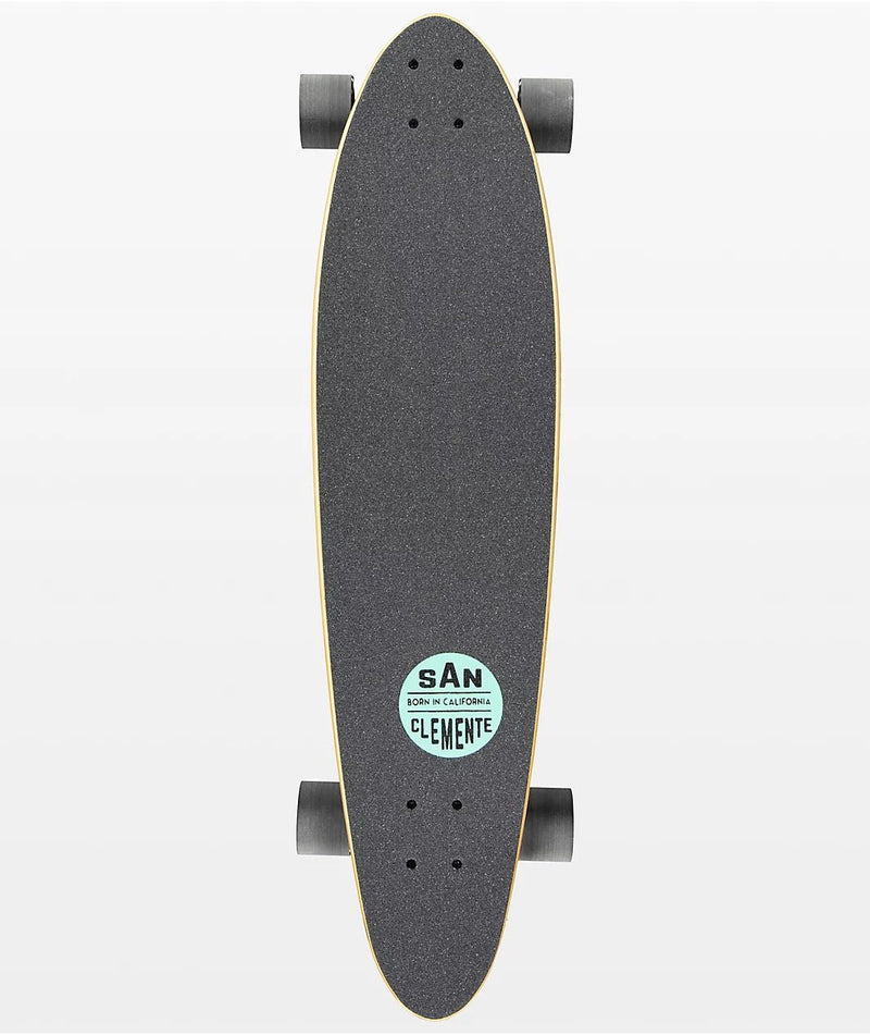 San Clemente Orange Blossom Longboard Complete - 9”x36” | WILD FLIER GIFTS AND APPAREL