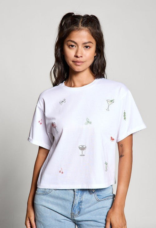 All Over Cocktail Drinks Tee | WILD FLIER GIFTS AND APPAREL