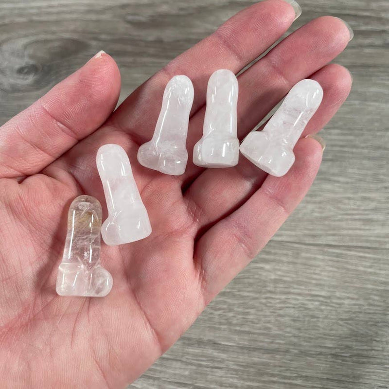 Crystal Phallic Figurine – Small Carved Gemstone Statue: Clear Quartz | WILD FLIER GIFTS AND APPAREL