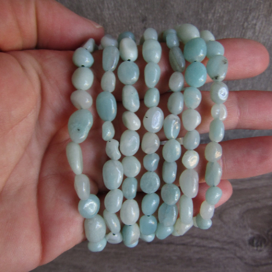 Amazonite Gemstone Nugget Bracelets