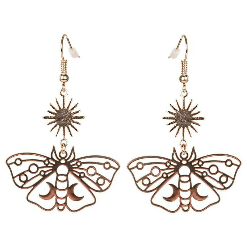 Moth Sun And Moon Earrings | WILD FLIER GIFTS AND APPAREL