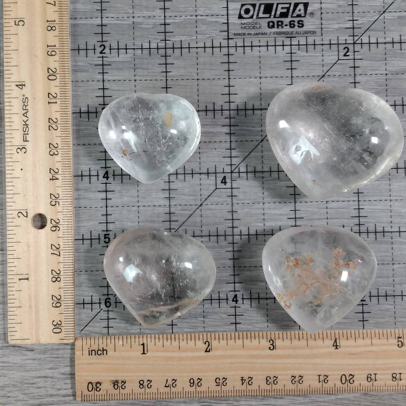 Clear Quartz Puffy Heart