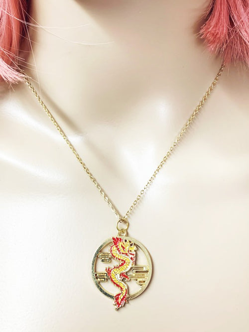 Dear Prudence Enamel Dragon Necklace - WILD FLIER GIFTS AND APPAREL