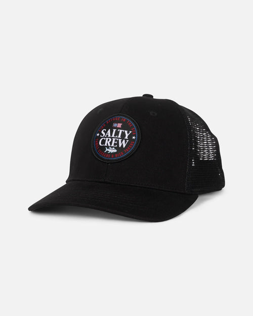 Salty Crew America Legend Trucker Hat - Black | WILD FLIER GIFTS AND APPAREL