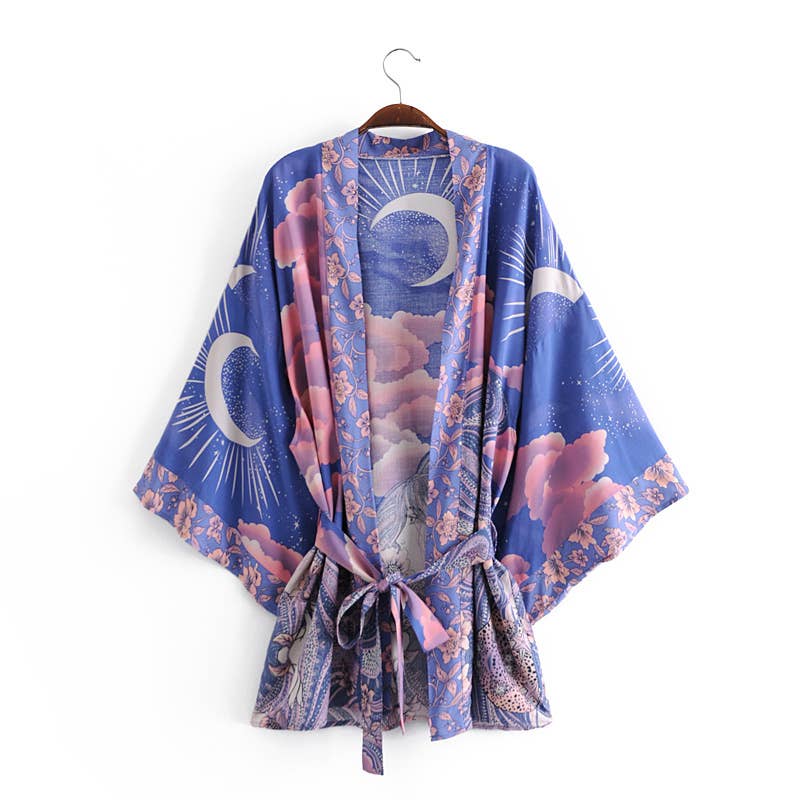 Bohemian Moon Kimono - Small Size | WILD FLIER GIFTS AND APPAREL