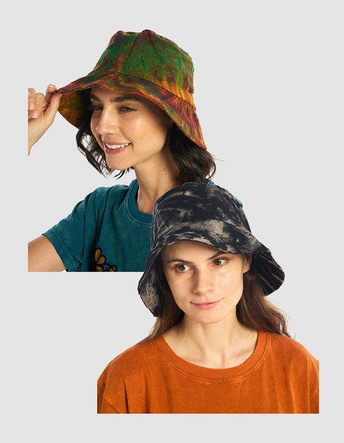 Tie-dye Cotton Reversible Bucket Hat (HAT-113): Assorted Color / One Size | WILD FLIER GIFTS AND APPAREL
