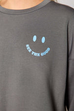Organic Generation See The Good Smile Graphic Fleece Sweatshirts - WILD FLIER GIFTS AND APPAREL