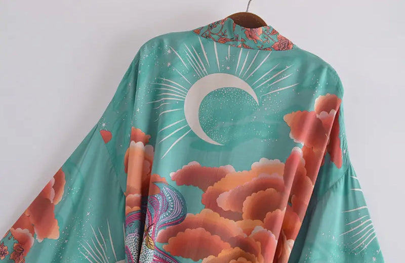 Bohemian Moon Kimono - Small Size | WILD FLIER GIFTS AND APPAREL