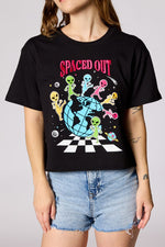 Spaced Out Alien Graphic Crop Tee