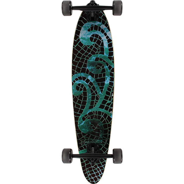 San Clemente Mosaic Sea Pintail Complete Longboard - 8”x34” | WILD FLIER GIFTS AND APPAREL