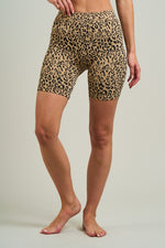 Leopard Print Biker Shorts
