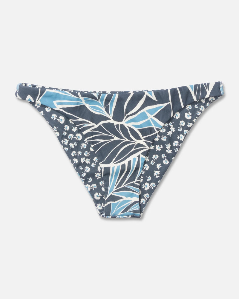 Salty Crew Rattan Palms Reversible Midi Bikini Bottom - Fin Blue | WILD FLIER GIFTS AND APPAREL