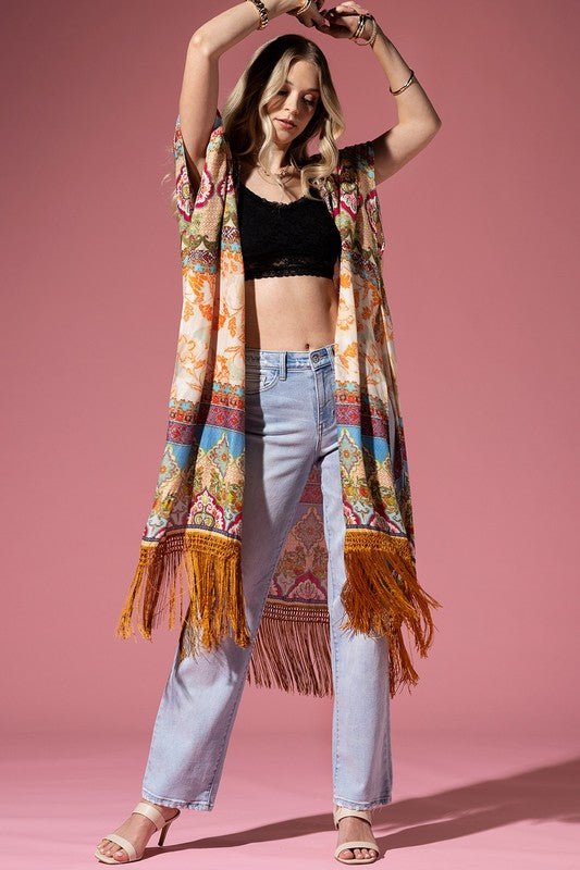 Cairo Fringe Kimono | WILD FLIER GIFTS AND APPAREL