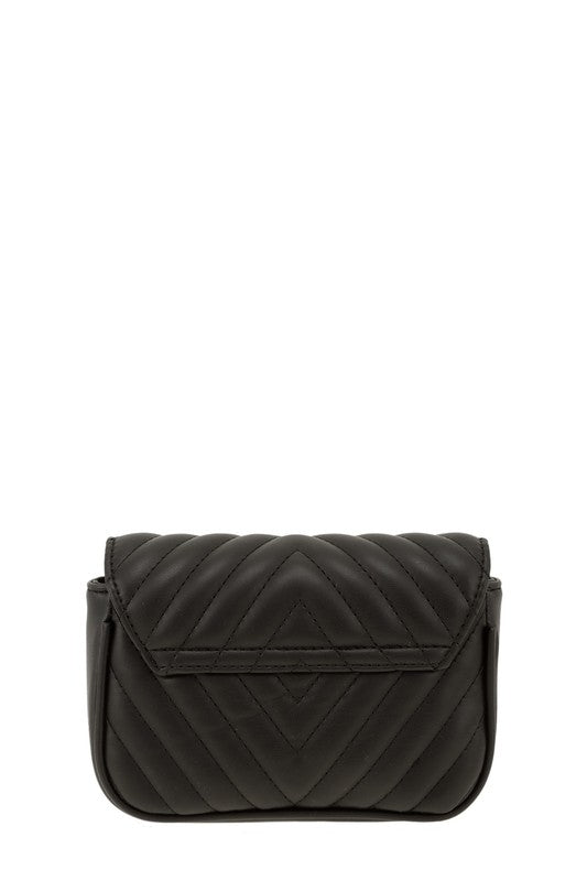 Chevron Quilted CG Buckle Crossbody Bags