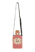 Rhinestone Love Potion Bottle Crossbody Bag