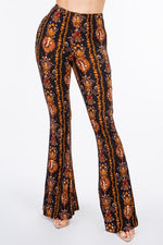 Boho Venus Baroque Print Flared Pants