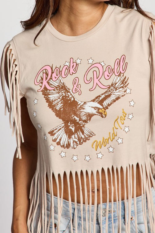 Rock & Roll Fringe Crop Tank