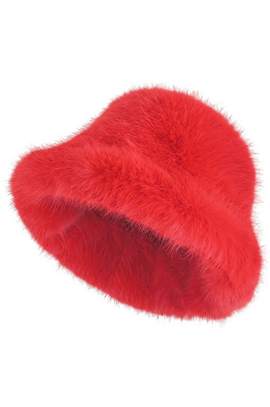 Winter Fluffy Fur Bucket Hats | WILD FLIER GIFTS AND APPAREL