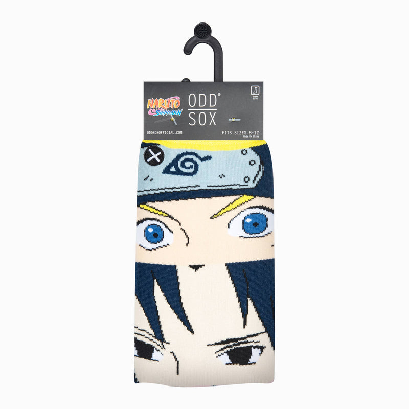 Odd Sox Naruto Faces Mash Up - Mens Crew Straight