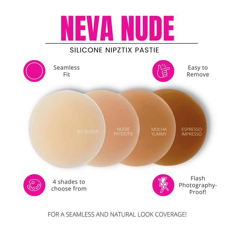 Mocha Yummy Skin INVISIBLE REUSABLE Silicone Nipple Cover Pasties: Nude Color / O/S | WILD FLIER GIFTS AND APPAREL