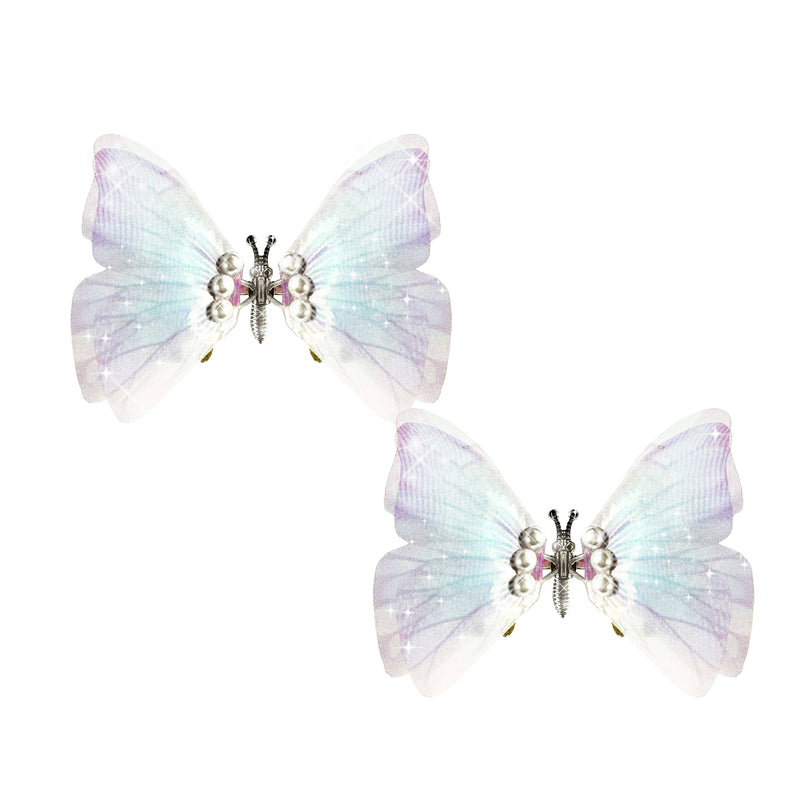 Icy Blue Large Butterfly Hair Clip 2 Pack | WILD FLIER GIFTS AND APPAREL