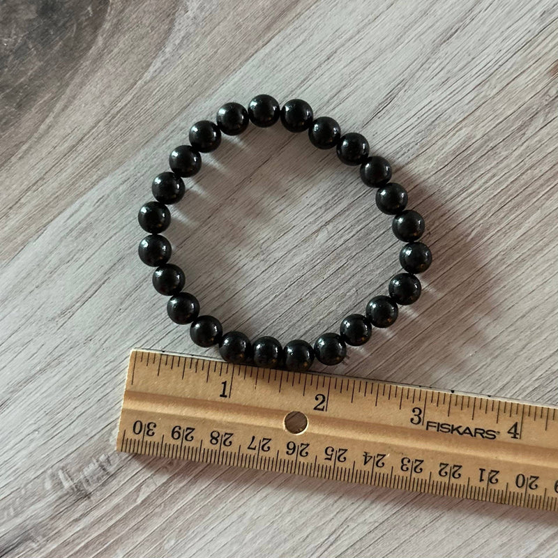 Shungite Bracelet 8mm (Crystals and Stones)