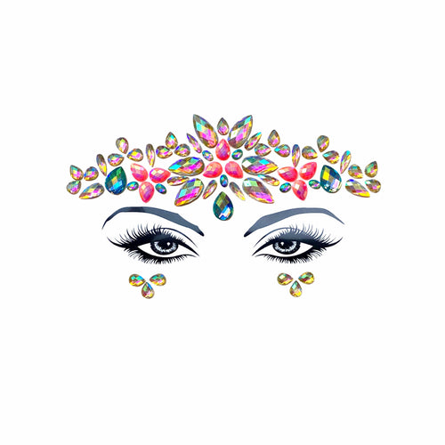 Avatar Pink & Blue Tiara Crystal Face Jewels: MULTI / O/S | WILD FLIER GIFTS AND APPAREL