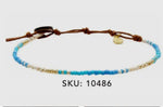 Lotus and Luna Beaded Anklets
