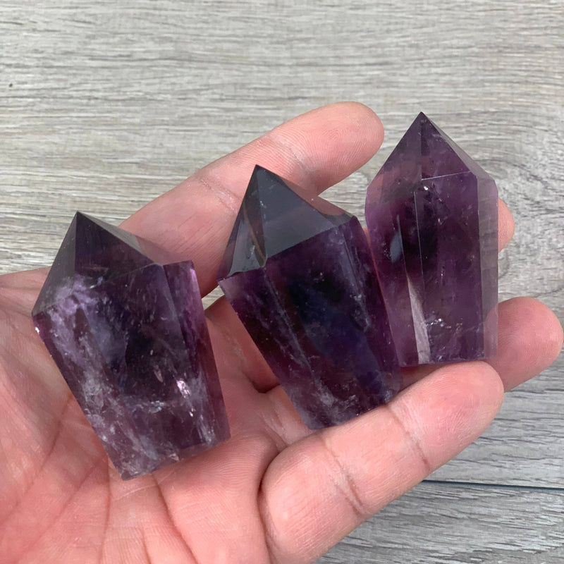 Amethyst Diamond Obelisk – Crystal Tower : 1-2 oz | WILD FLIER GIFTS AND APPAREL