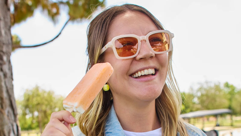 Knockaround Orange Dreamsicle Panoramas Unisex Polarized Sunglasses | WILD FLIER GIFTS AND APPAREL