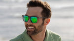Knockaround Clear Grey / Green Moonshine Fast Lanes Sport Unisex Polarized Sunglasses | WILD FLIER GIFTS AND APPAREL