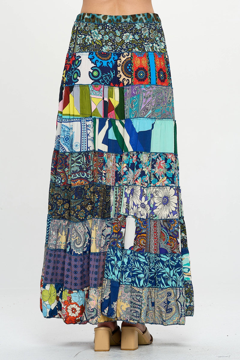 Maverick Multi-Patch Maxi Skirt : One Size | WILD FLIER GIFTS AND APPAREL