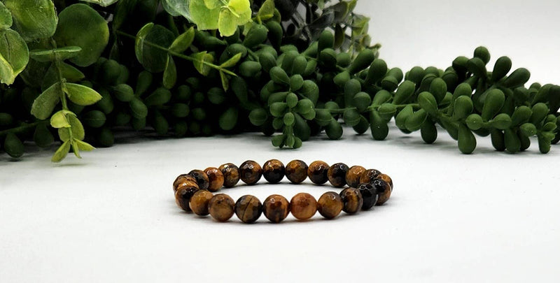 Yellow Tiger Eye Faceted Bracelet 8mm Stretchable Beads 7.5" L | WILD FLIER GIFTS AND APPAREL