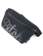 83024: Fanny Pack | Slim | WERDS Bitch Black & Black | WILD FLIER GIFTS AND APPAREL