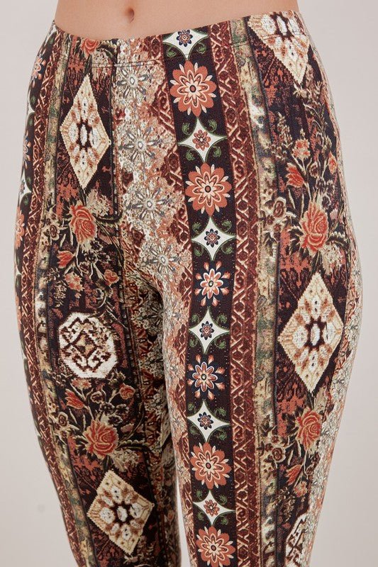 Boho Bandana Floral Printed Flared Pants | WILD FLIER GIFTS AND APPAREL