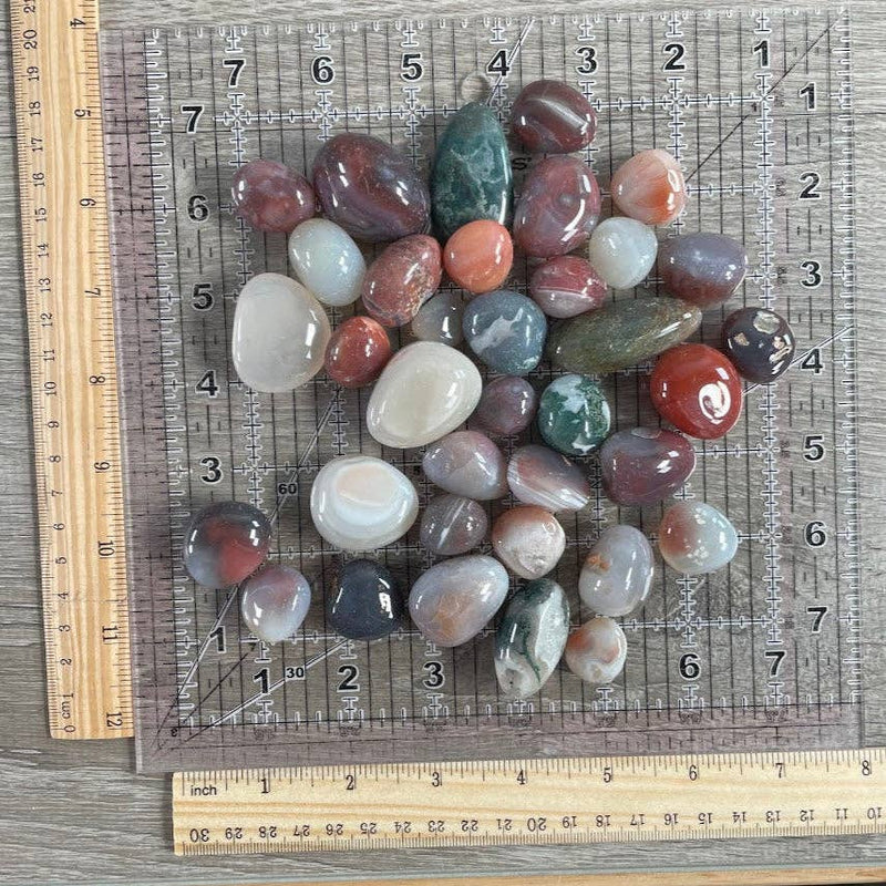 Mixed Agate Tumbled Stones Wholesale – 1LB Bulk Lot | WILD FLIER GIFTS AND APPAREL