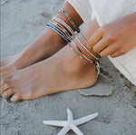 Lotus and Luna Beaded Anklets