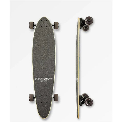 San Clemente Mosaic Sea Pintail Complete Longboard - 8”x34” | WILD FLIER GIFTS AND APPAREL