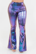 Metallic Bell Bottom Flared Pants | WILD FLIER GIFTS AND APPAREL