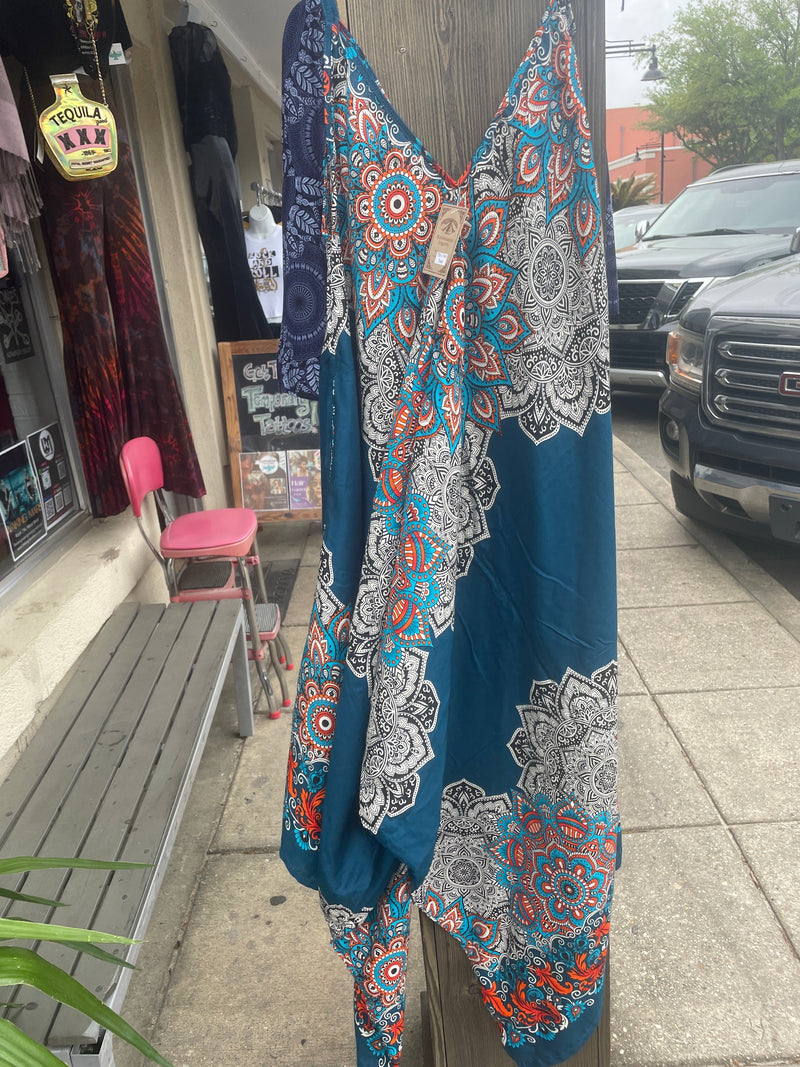 Mandala Print Rayon Harem Jumpsuit (TH-1341): Free Size | WILD FLIER GIFTS AND APPAREL