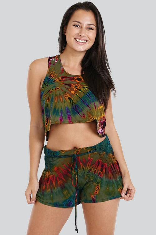 Womens Clothing - Tie-Dye Crop Tops (TH-859): Assorted (Available Colors) / SM | WILD FLIER GIFTS AND APPAREL